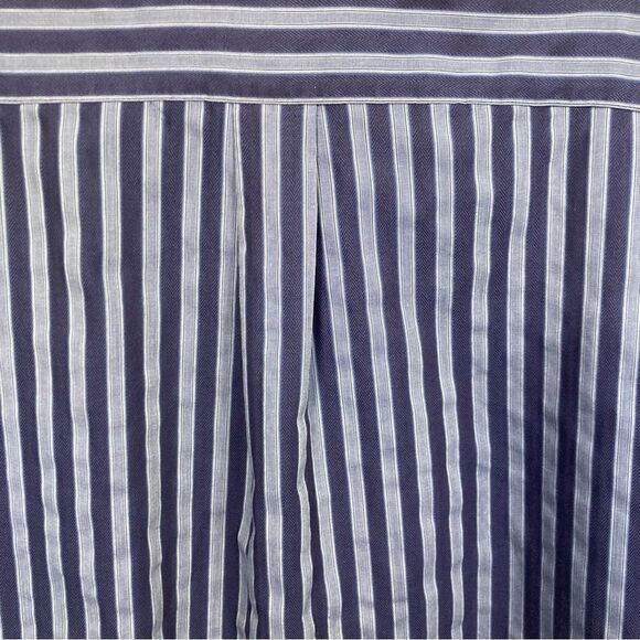 Van Heusen Mens Blue Striped Broadcloth Button Up Long Sleeve Shirt w/Pocket XL - Picture 4 of 10